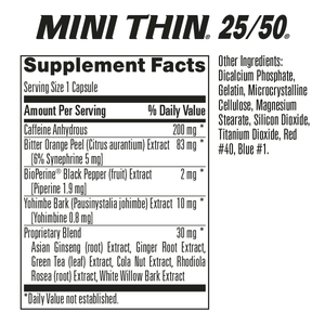 Mini Thin 25/50 Back Label